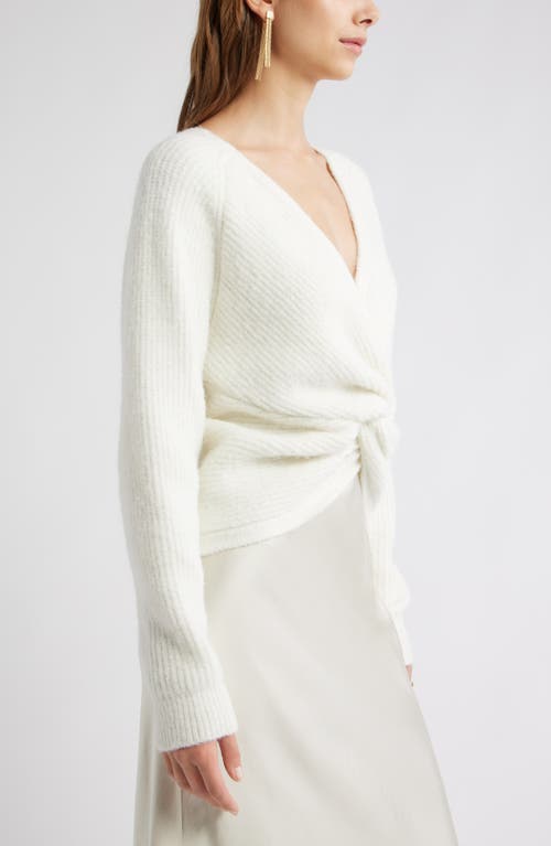 Open Edit Twist Reversible Sweater In White