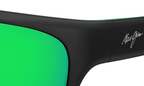 Maui Jim Southern Cross 63mm Ovresize Polarized Sunglasses In Green