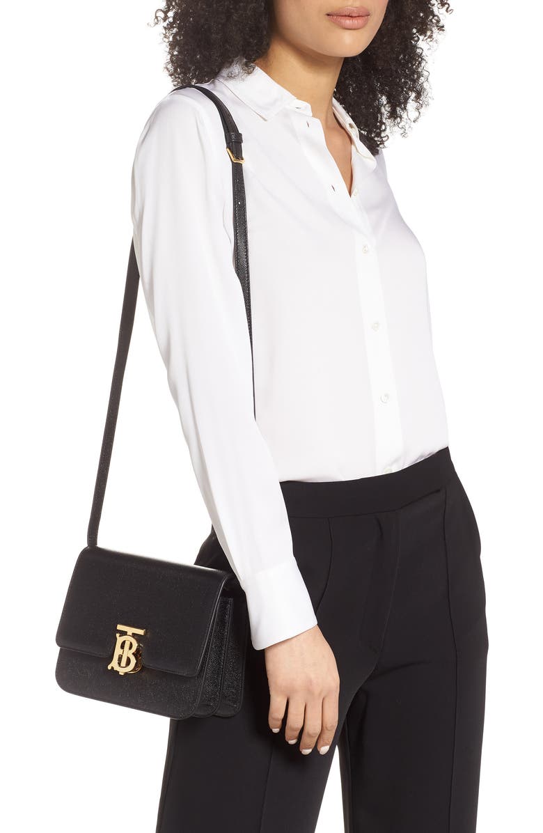 Burberry Small TB Grainy Leather Bag, Alternate, color,