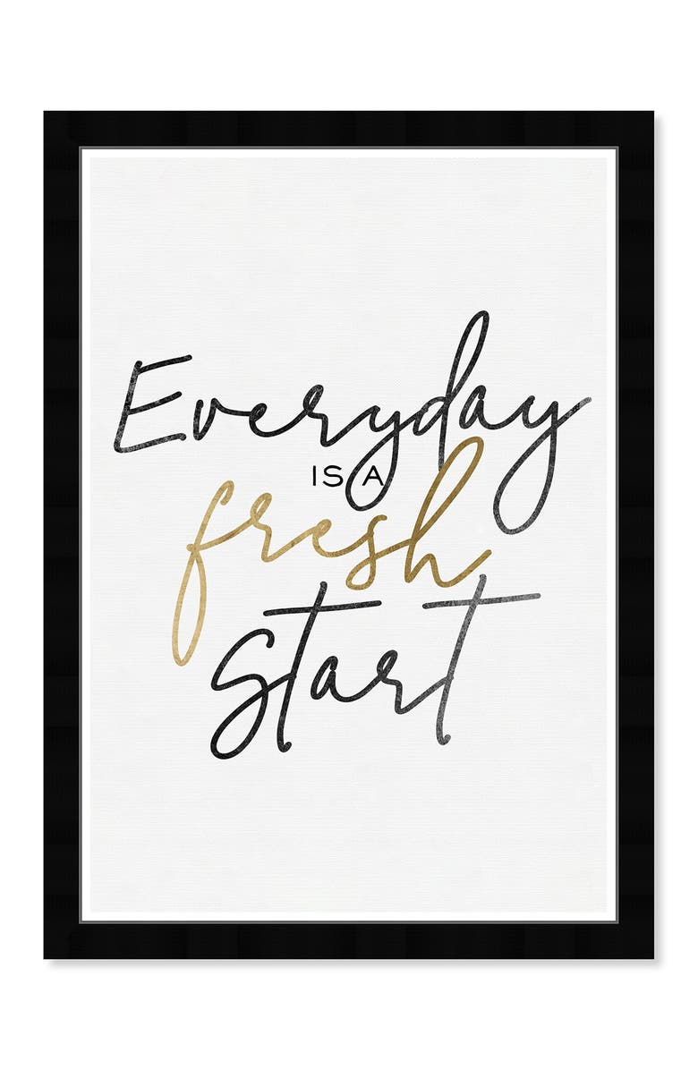 Wynwood Studio Everyday is a Fresh Start Minimal White Wall Art, Main, color, White