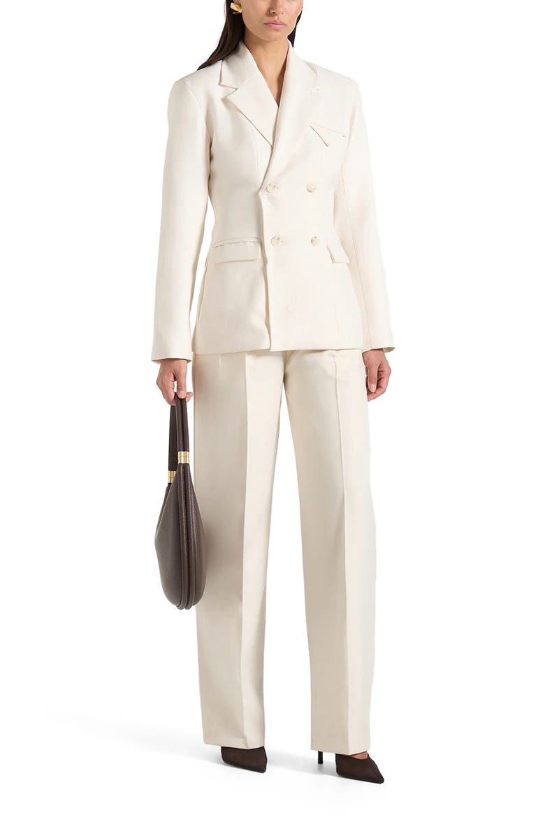 Maia Double Breasted Blazer, Alternate, color, Off White