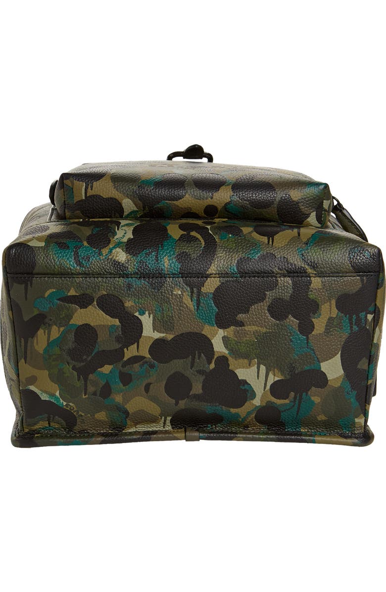COACH League Camo Print Leather Backpack, Alternate, color,