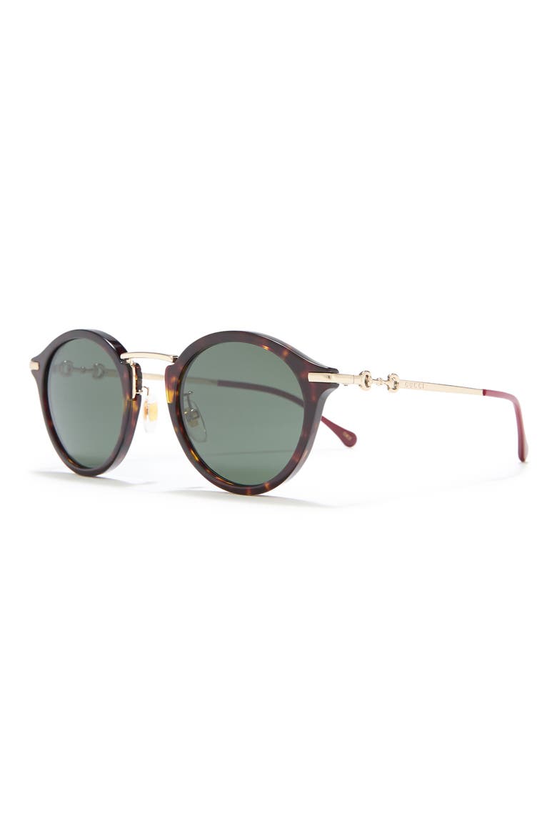 50mm Round Sunglasses, Alternate, color, HAVANA