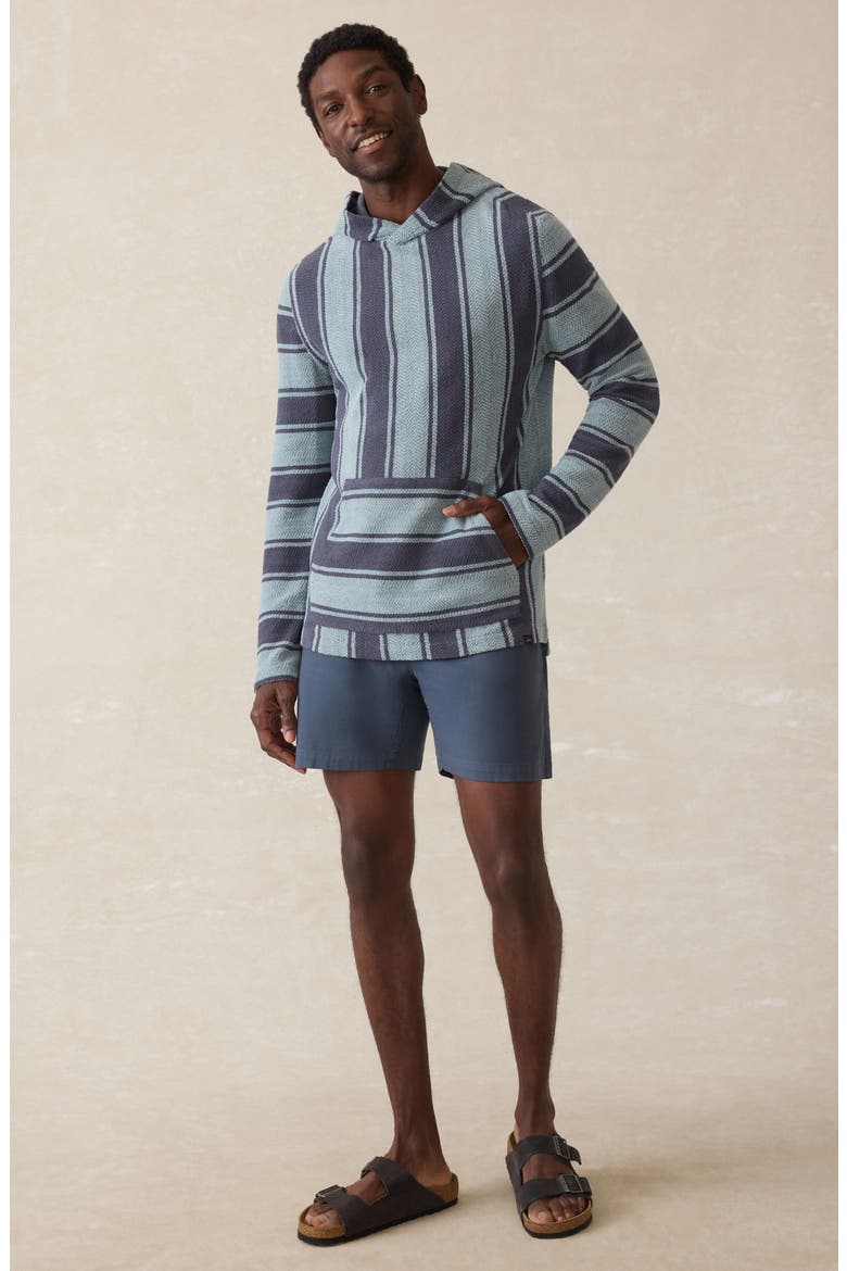 Whitewater Stripe Organic Cotton Blend Hoodie, Alternate, color, TEAL CHANNEL STRIPE
