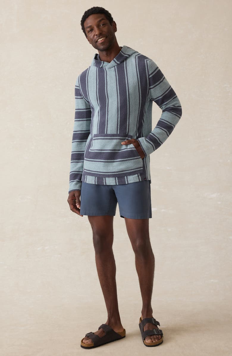 Faherty Whitewater Stripe Organic Cotton Blend Hoodie, Alternate, color, 