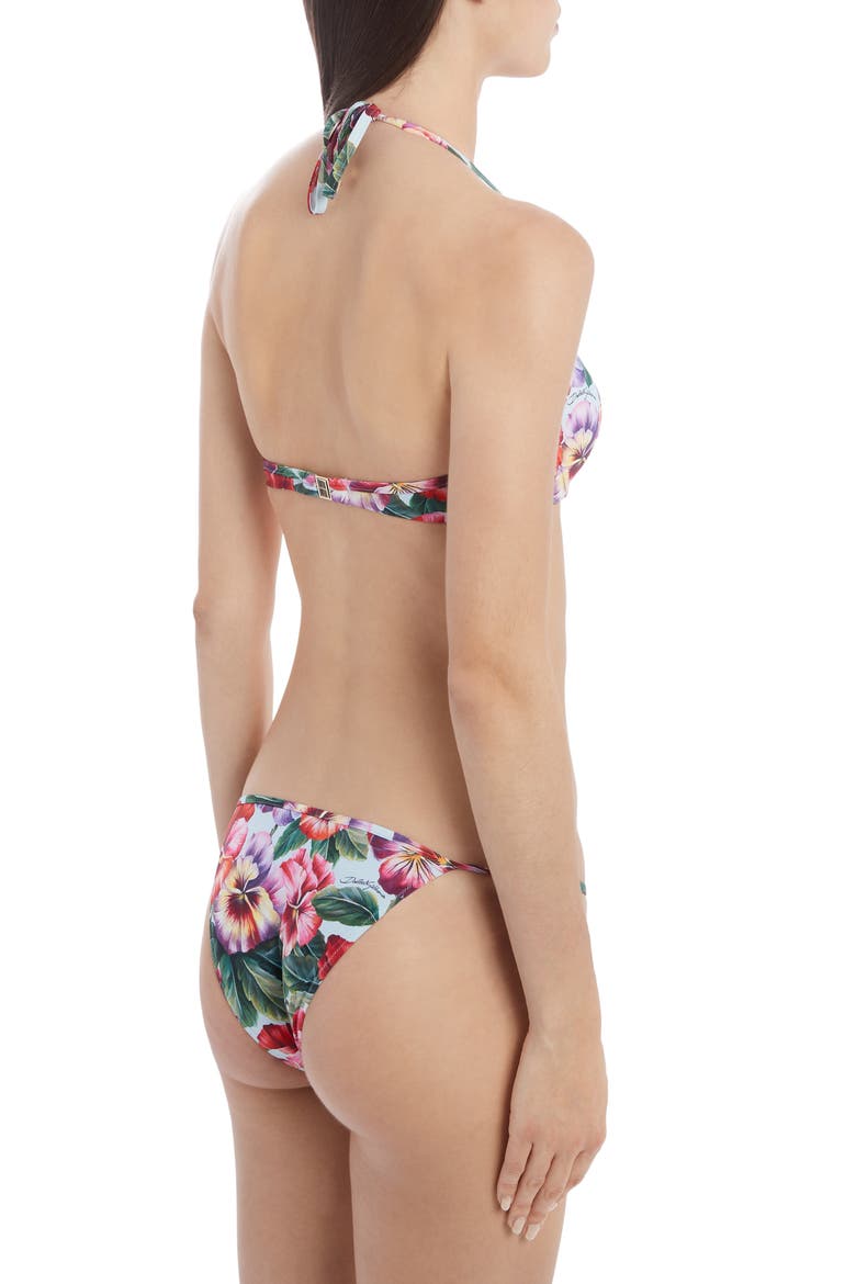 Pansy Print Underwire Bikini Top, Alternate, color, PINK PANSY