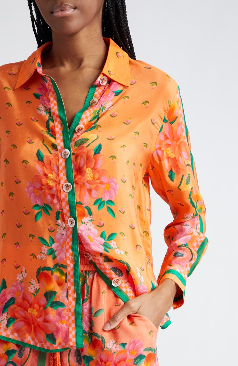 FARM Rio Fruit Garden Button-Up Shirt, Alternate, color, 