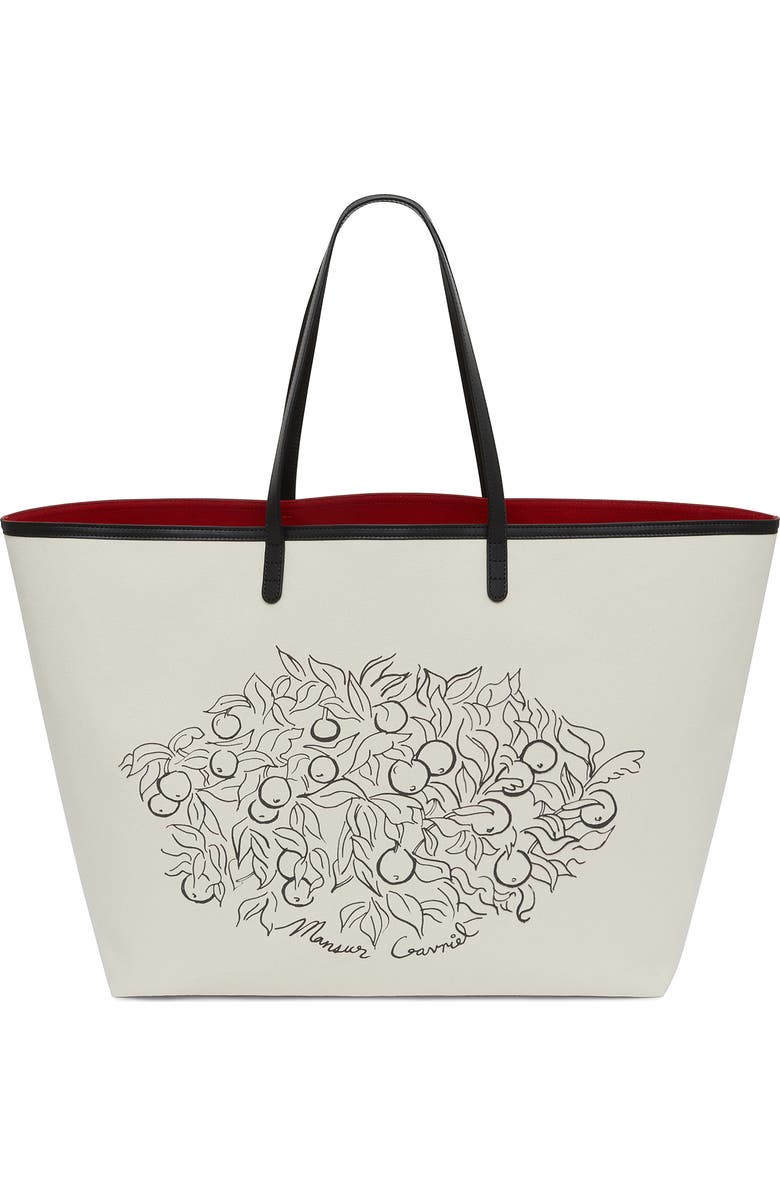 Mansur Gavriel Oversize Summer Tote, Main, color, Natural / Flamma