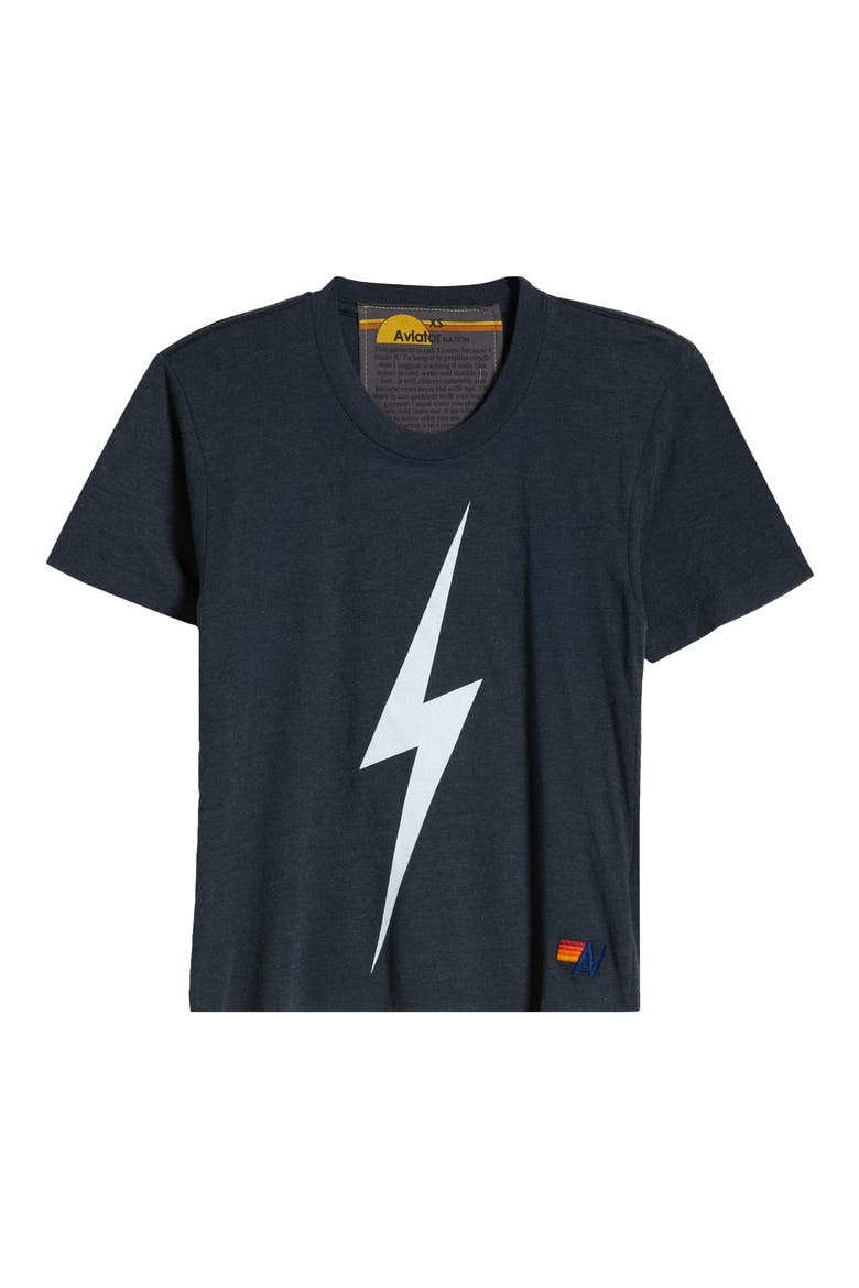 Bolt Crop Tee, Alternate, color, CHARCOAL