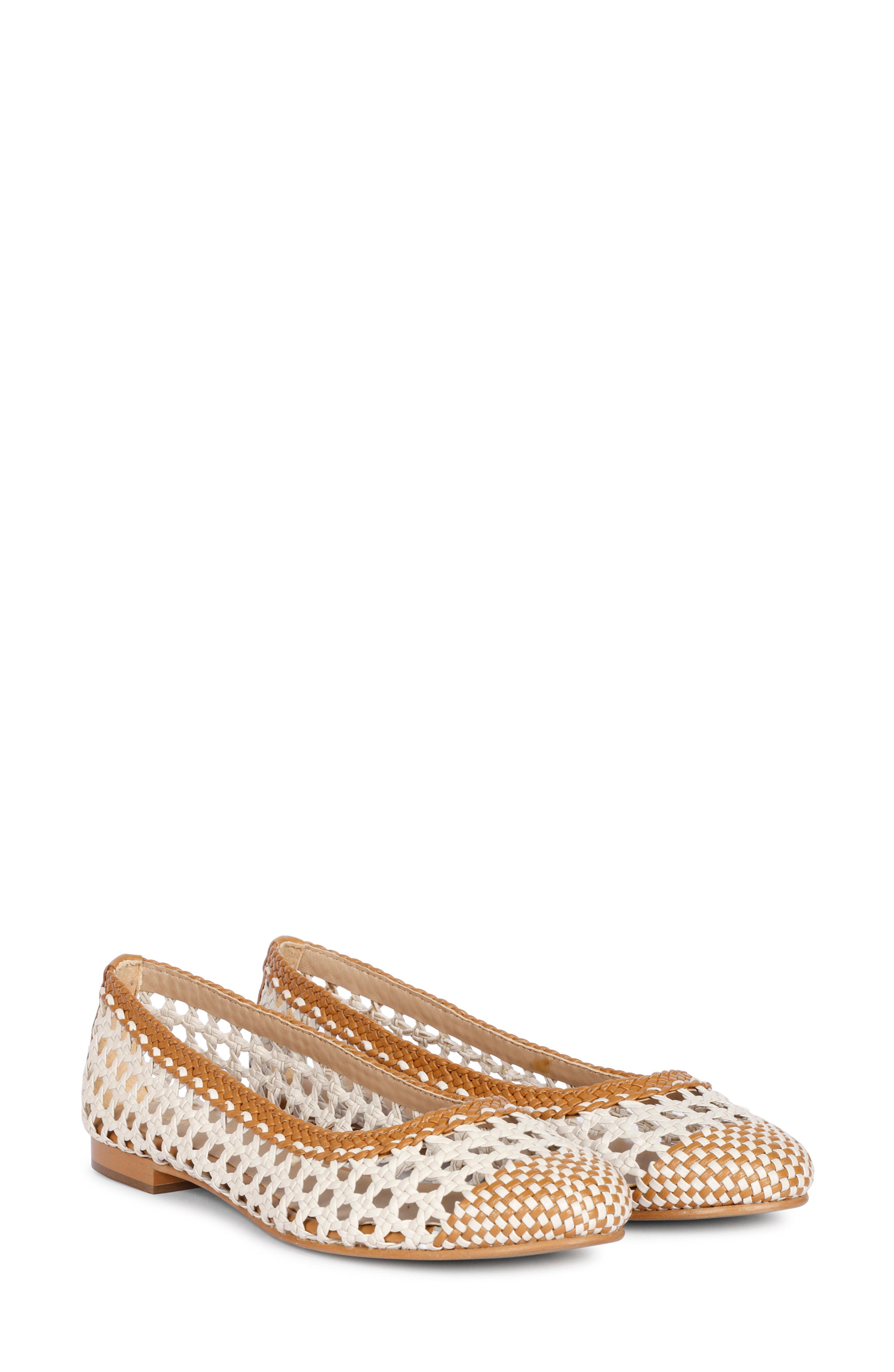 SAINT G Via Woven Flat, Alternate, color, Tan Ivory