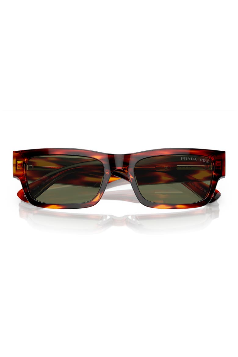 56mm Rectangular Sunglasses, Alternate, color, HAVANA