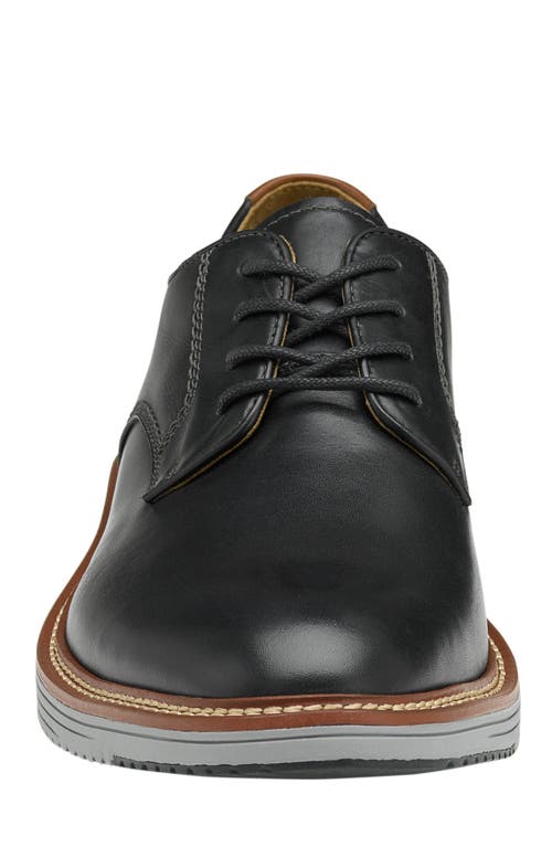 Johnston & Murphy Upton Plain Toe Derby In Black Full Grain Black