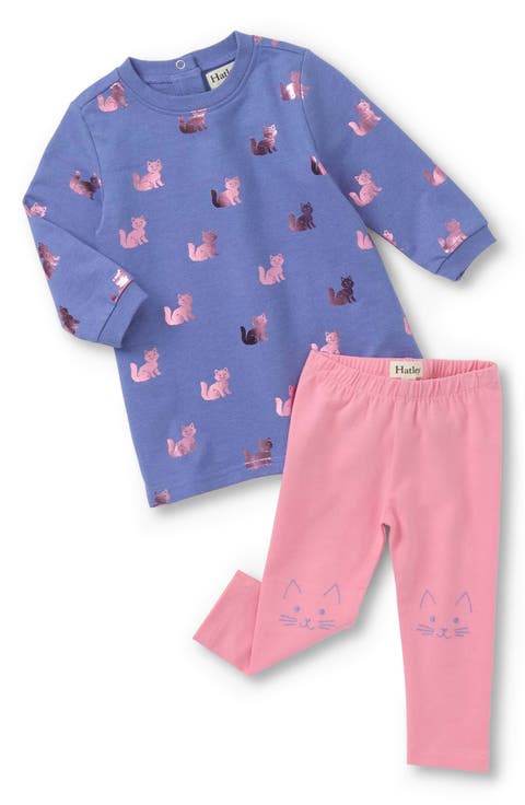 Little Kitties Dress & Leggings Set (Baby)