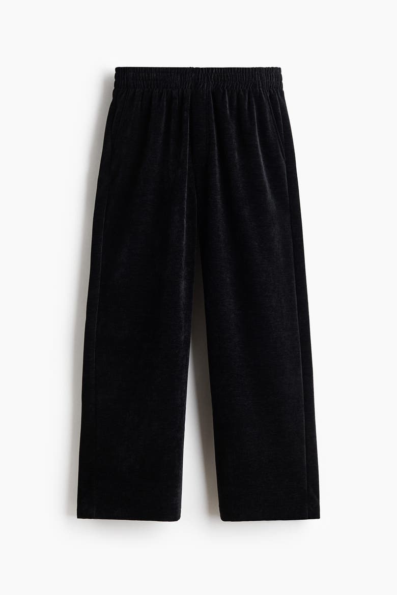 Relaxed-Fit Velour Sweatpants, Alternate, color, Black