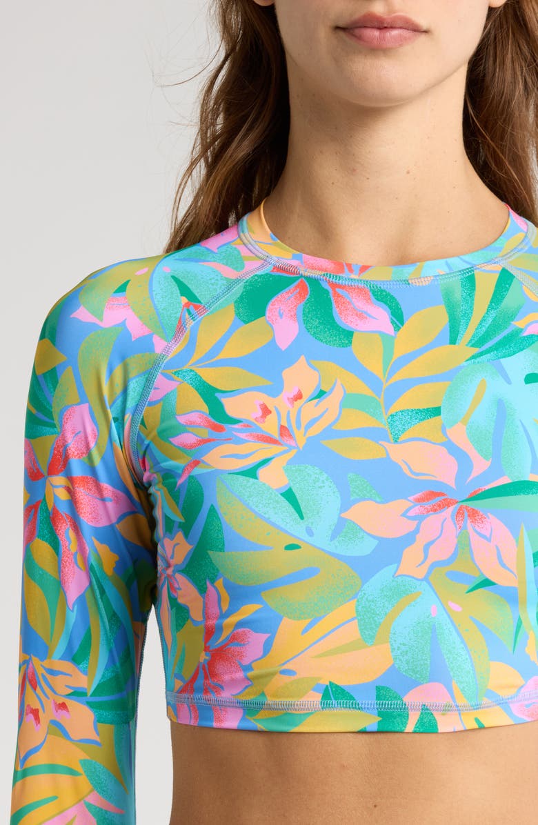 Billabong Tropic Daze Crop Long Sleeve Rashguard, Alternate, color, 