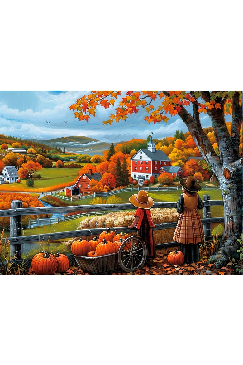Pumpkin Farm View 500 piece Jigsaw Puzzle for Adults, Alternate, color, Multicolor
