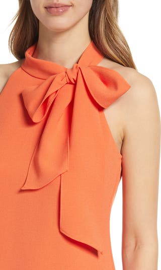Tie Neck A-Line Dress