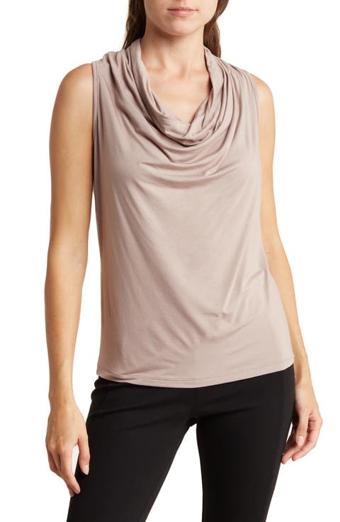 Sleeveless Cowl Neck Top