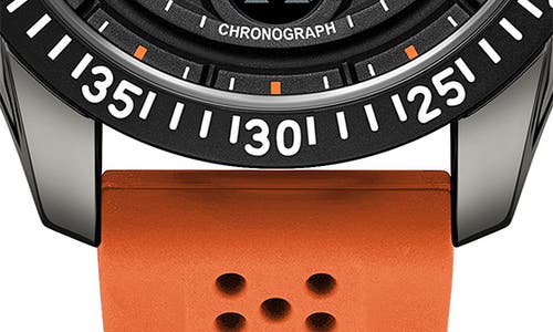 Kenneth Cole Reaction Digital Display Silicone Strap Watch, 45.2mm