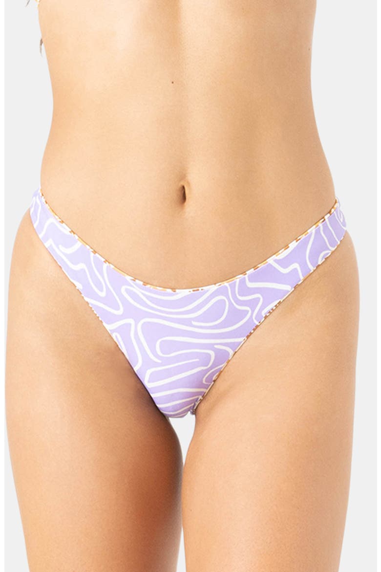 Sunshine State of Mind Reversible Bikini Bottoms, Alternate, color, WHITE/ PURPLE MULTI