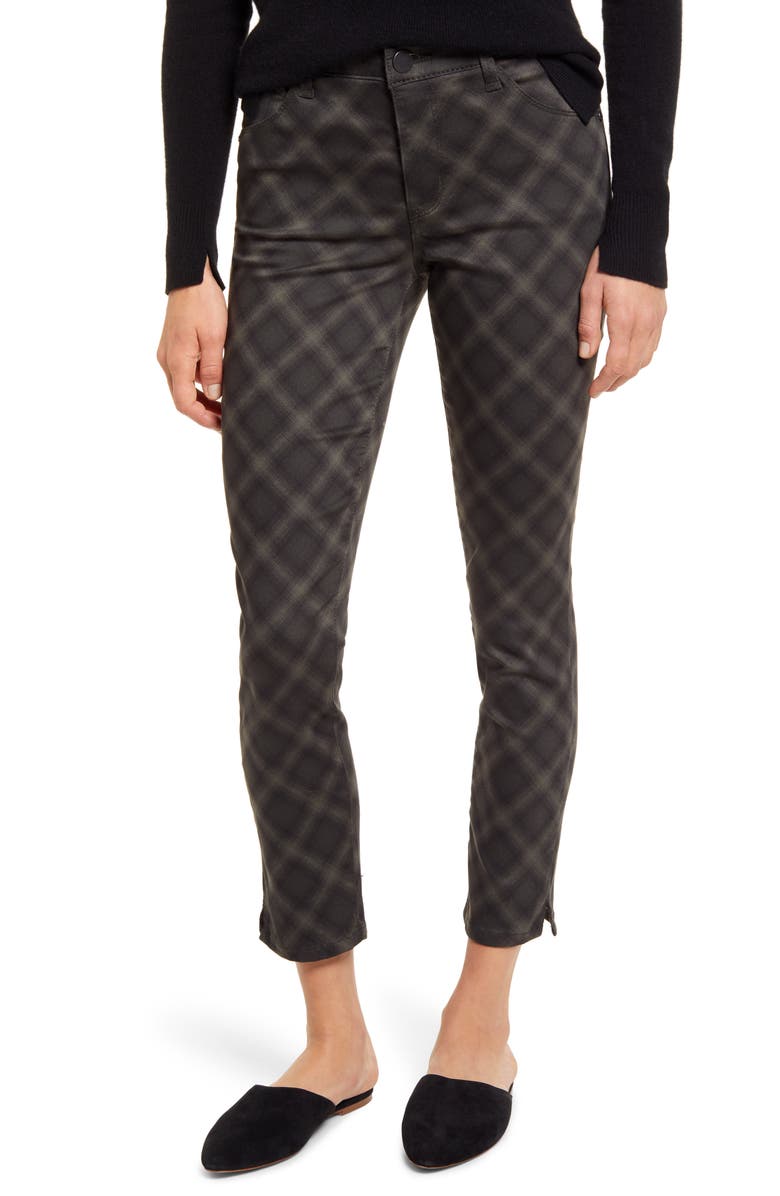 Wit & Wisdom Ab-Solution Plaid High Waist Ankle Skinny Pants, Main, color, 