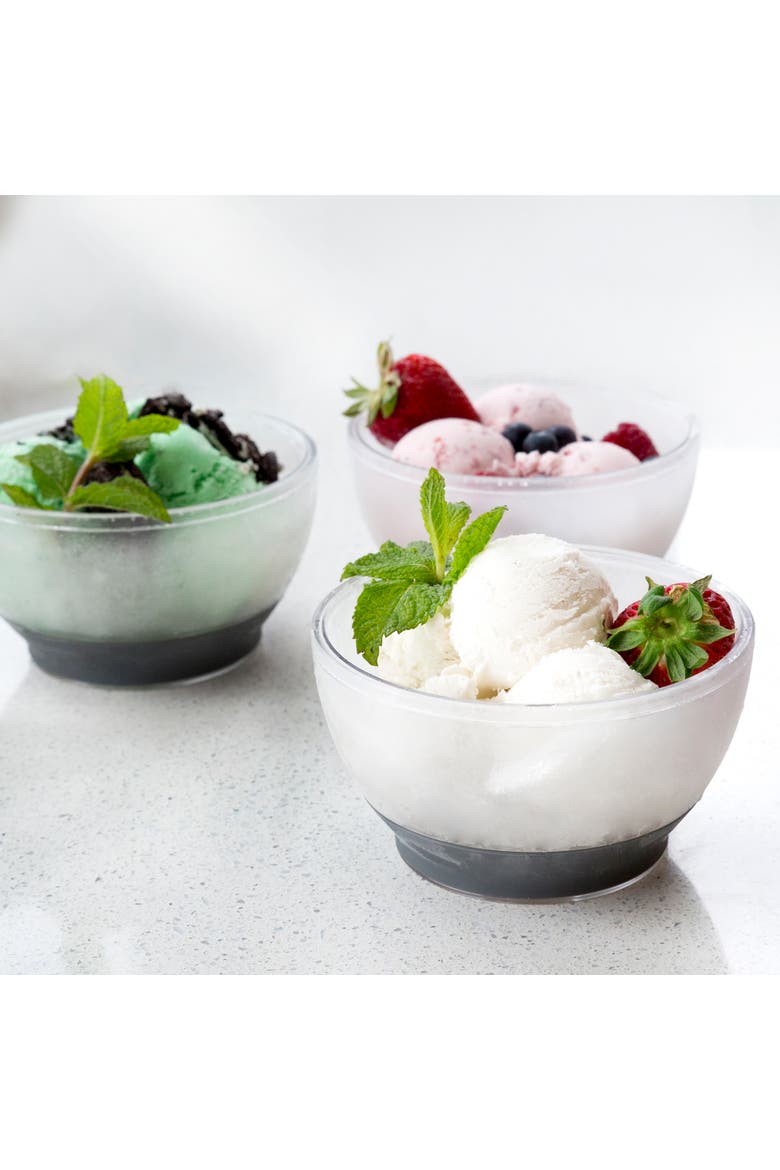 Ice Cream FREEZE Cooling Bowl Set of 2, Alternate, color, Gray