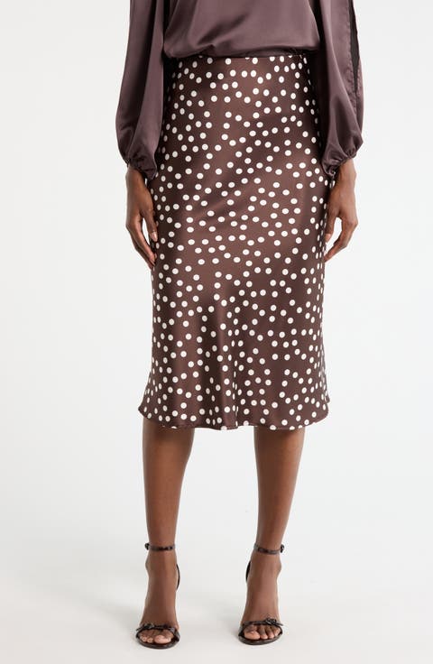 Polka Dot Midi Skirt