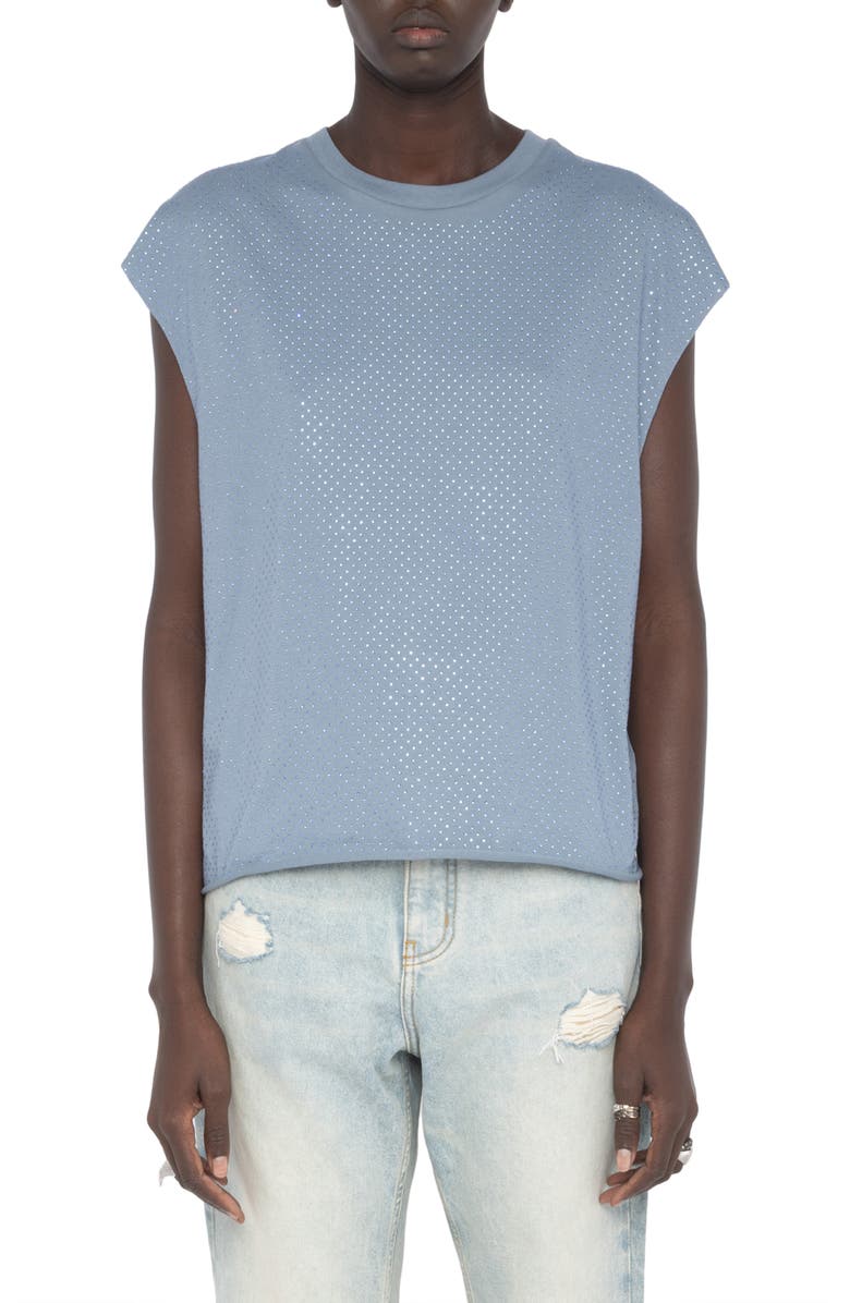 Zadig & Voltaire Cloe Strass Crystal Embellished Dolman Sleeve Top, Main, color, Sixtine
