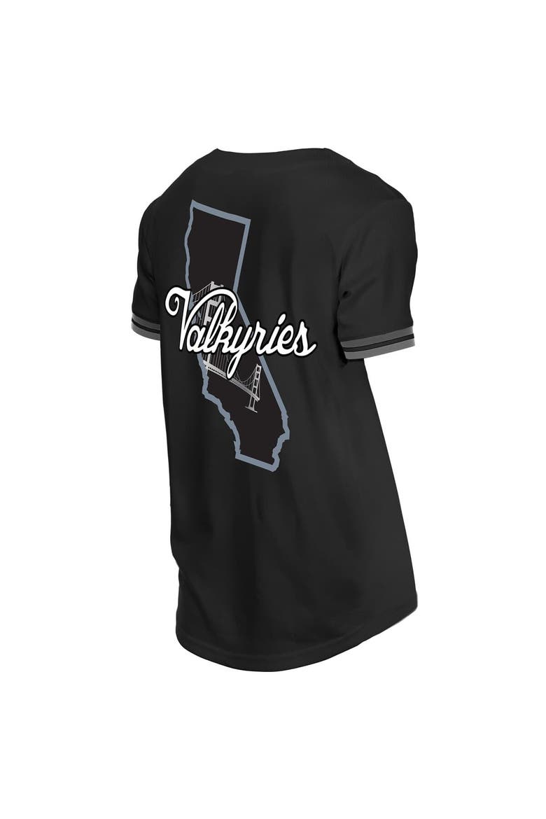 Men's New Era Black Golden State Valkyries 2026 WNBA Draft Hometown Baseball Jersey, Alternate, color, Black