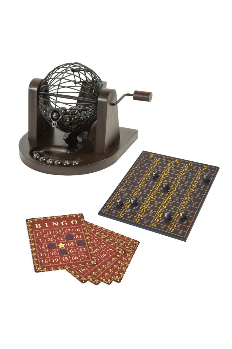 Craftsman Deluxe Wood Bingo Game Set, Alternate, color, Multicolored