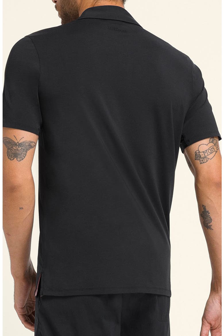 League Polo, Alternate, color, BLACK