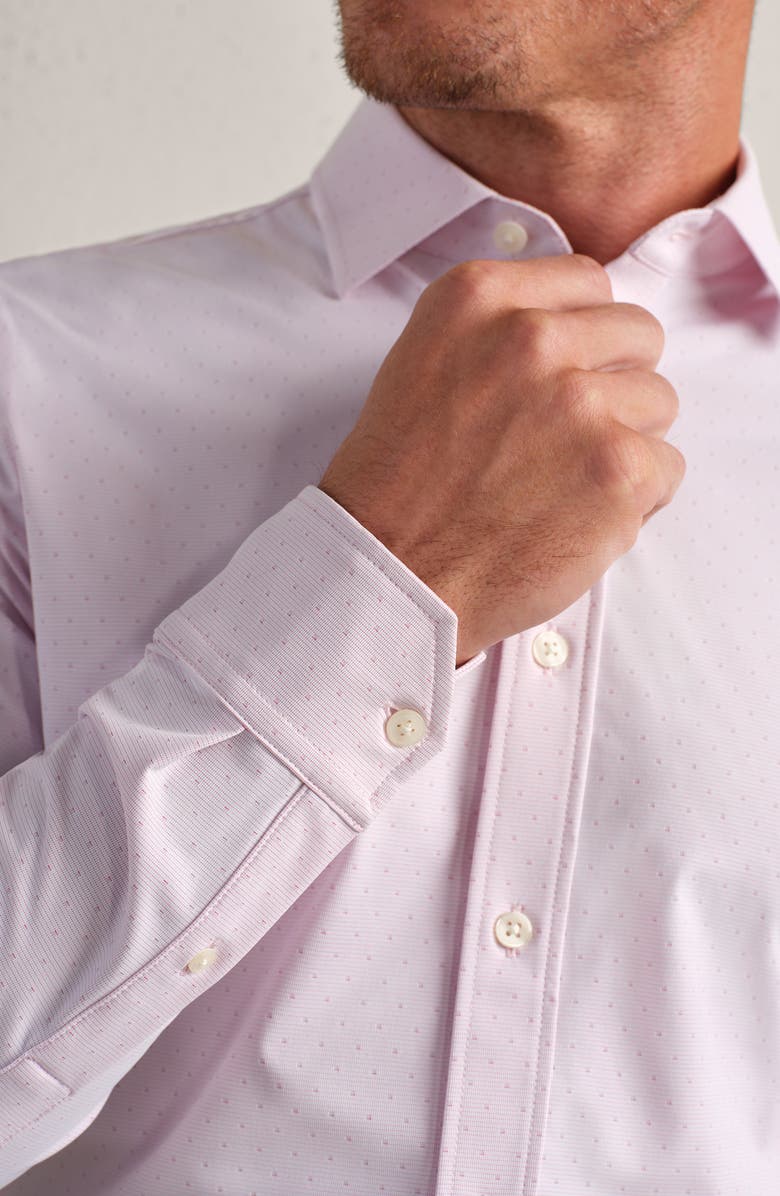 Rhone Commuter Performance Button-Up Shirt, Alternate, color, Pink Dot