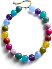 BaubleBar Jane Rainbow Semiprecious Beaded Necklace