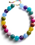 BaubleBar Jane Rainbow Semiprecious Beaded Necklace