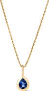Ana Luisa Solid Yellow Gold - Teardrop Charm Necklace