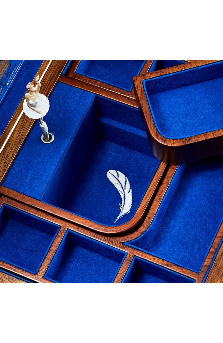 WOLF Ballet Musical Jewelry Box, Alternate, color, Walnut Wood