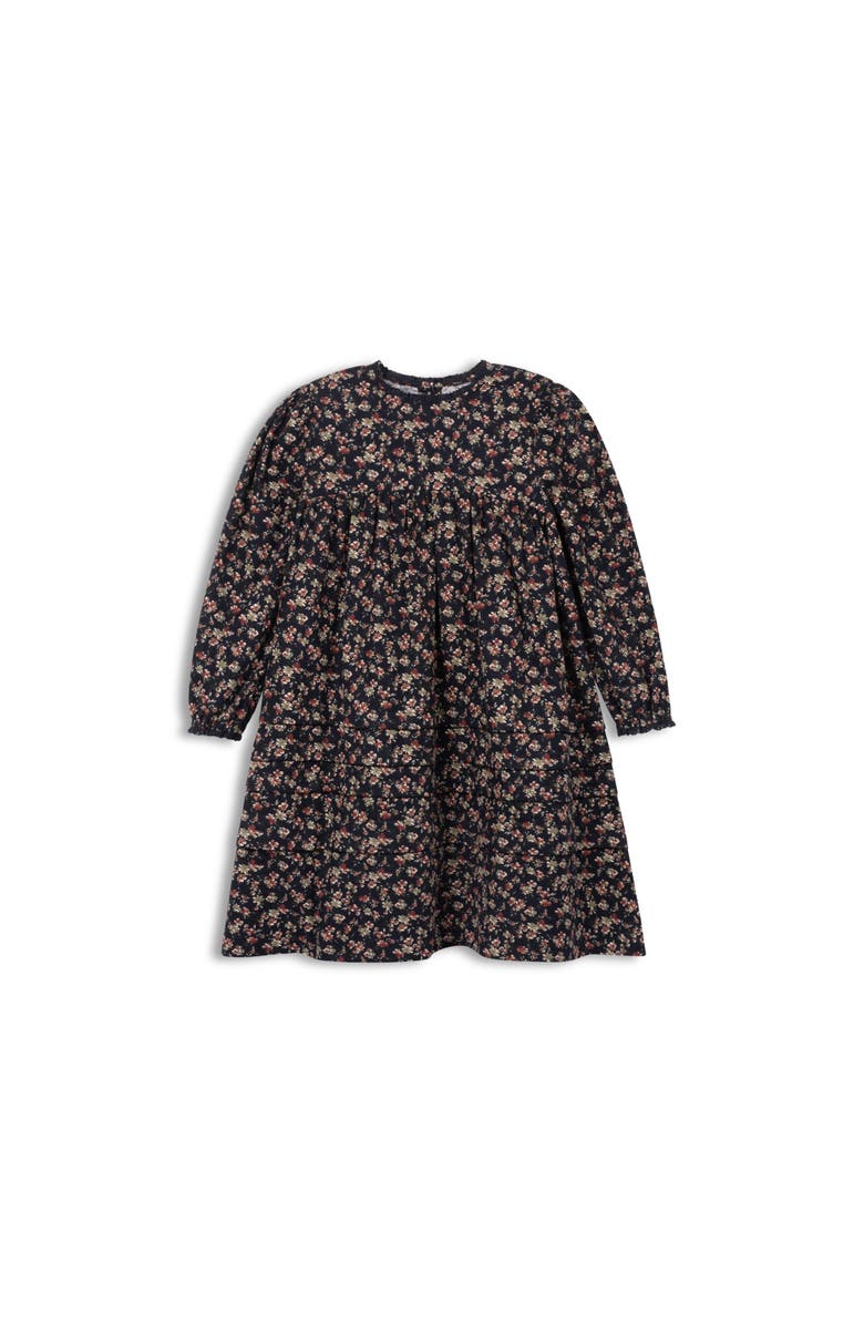 Looms Knits Looms Brushed Floral Dress Collection, Main, color, Navy