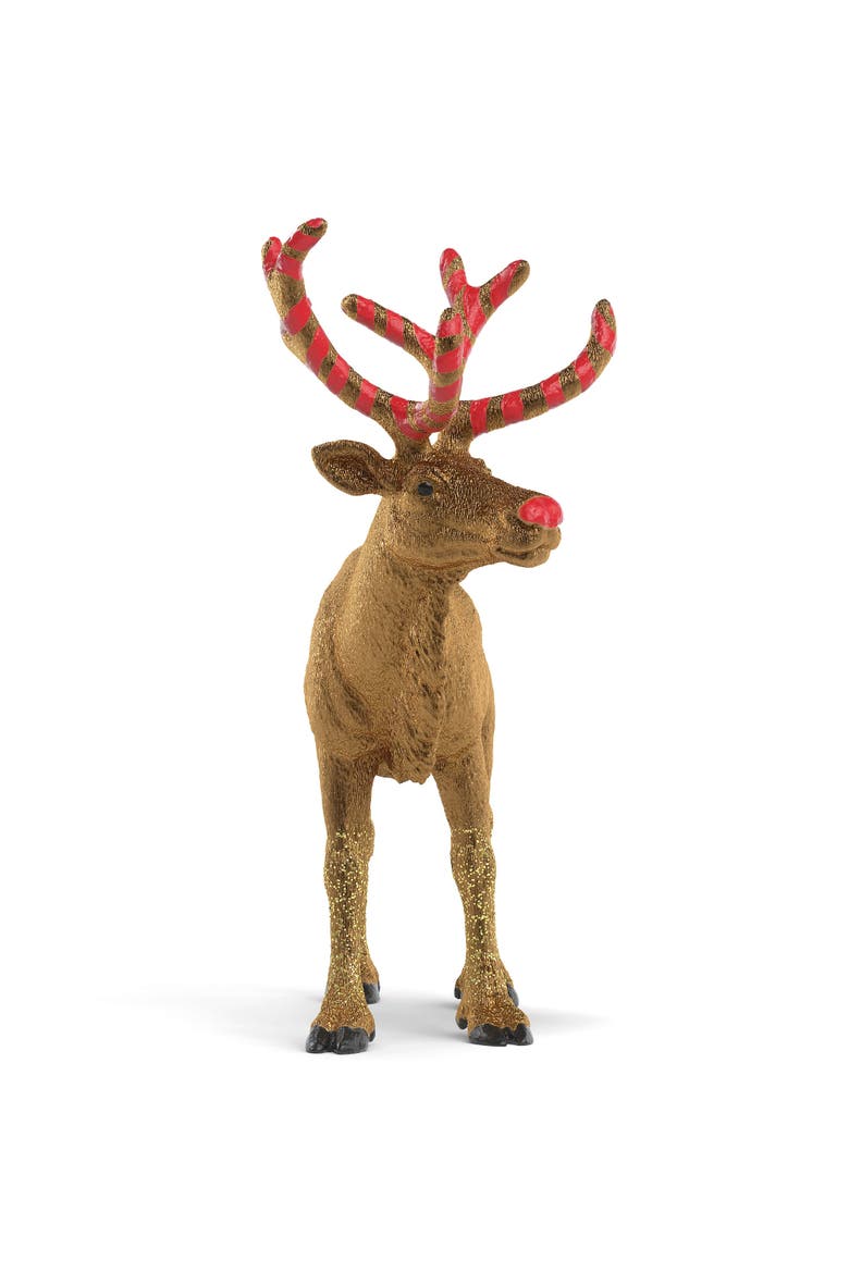 Wild Life, Golden Anniversary Reindeer, 4.6 Inch Figurine, Play Toy, Alternate, color, Multicolored