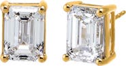 BY ADINA EDEN Lab Grown Diamond 6 Carat Emerald Stud Earring
