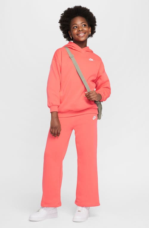 Nike Kids' Sportswear Club Fleece Wide Leg Sweatpants In Orange