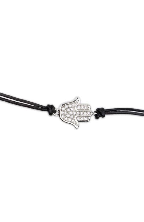 Pavé Crystal Hamsa Choker Necklace