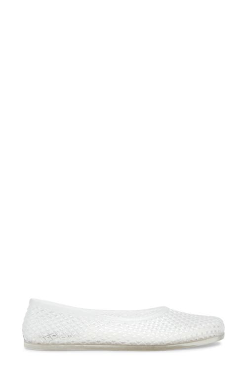 Steve Madden Gyzmo Perforated Jelly Flat In Clear