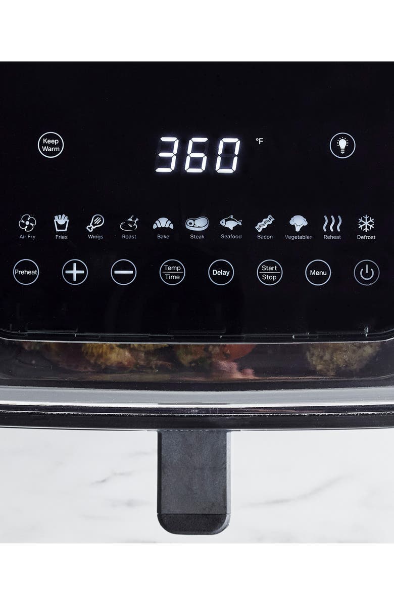 GreenPan Bistro 7 Quart 360° Clear View Air Fryer, Alternate, color, Black