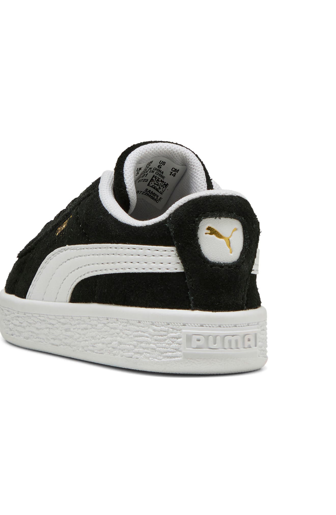 Kids' Suede Classic Sneaker, Alternate, color, PUMA BLACK/ PUMA WHITE