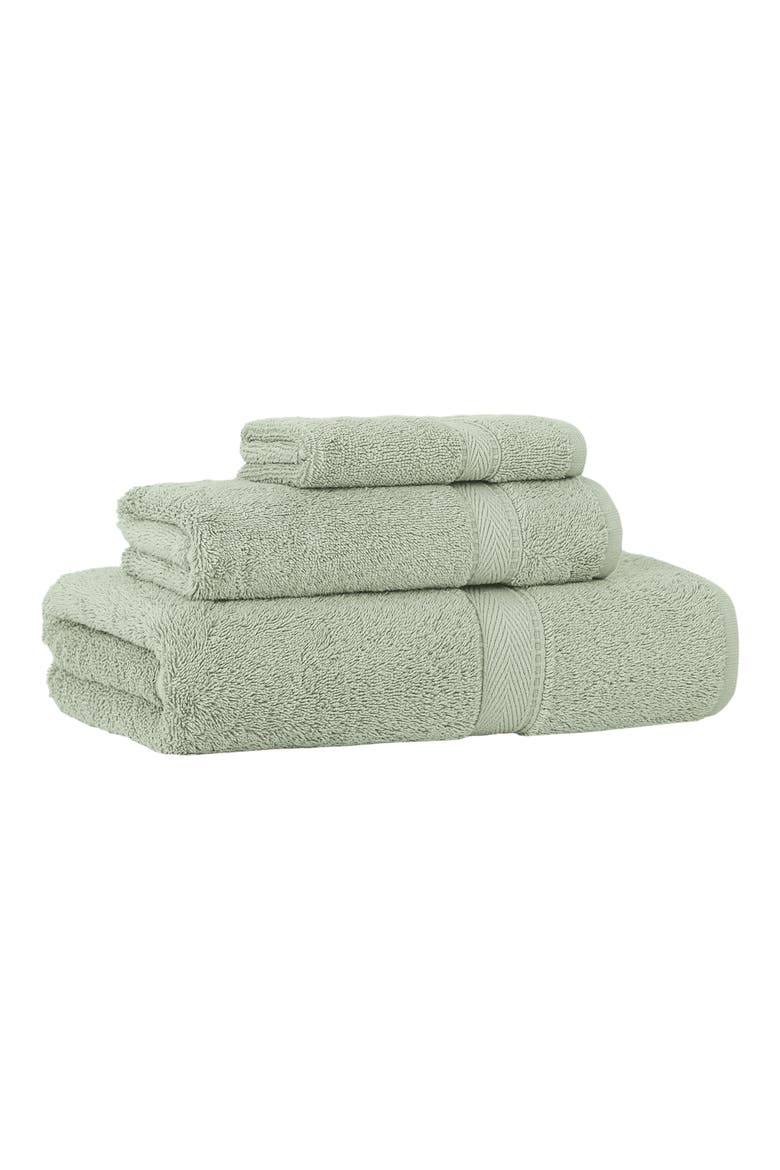 Denzi Turkish Cotton 3-Piece Towel Set, Alternate, color, GREEN