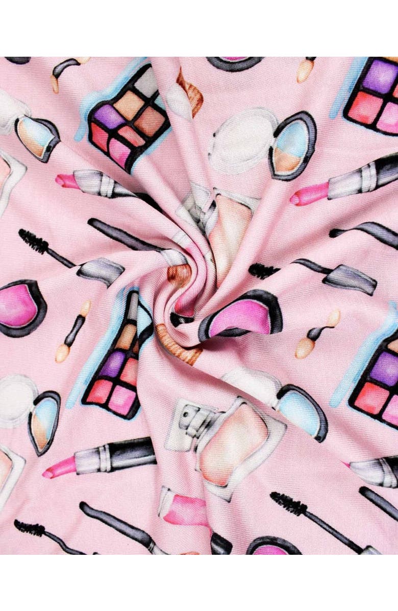 Lev Baby Makeup Print Soft Baby Swaddle Blanket, Alternate, color, Pink