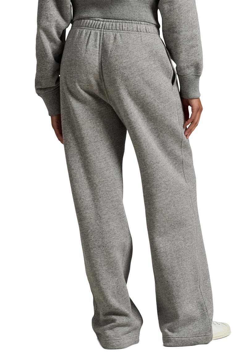 Wide Leg Cotton Blend Fleece Sweatpants, Alternate, color, DARK VINTAGE HEATHER