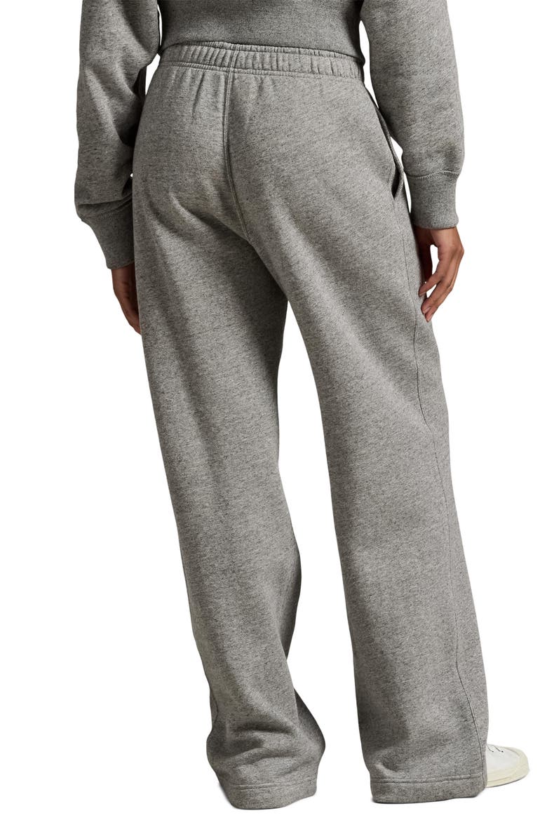Polo Ralph Lauren Wide Leg Cotton Blend Fleece Sweatpants, Alternate, color, Grey Htr