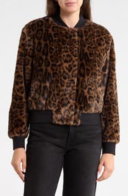 Sanctuary Luxe Faux Fur Zip Bomber Jacket