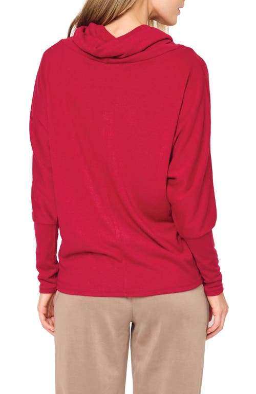 Gibsonlook Cozy Up Cowl Neck Sweater In Brown